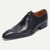 economico Scarpe Eleganti Classiche-scarpe brogue da uomo in pelle di prima qualità - design sfumato rosso-marrone, calzature eleganti e alla moda per uomo, ideali per eventi formali, matrimoni e occasioni di lavoro