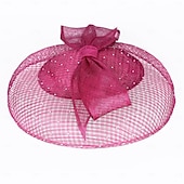 economico Cappelli per feste-cappelli cappello a bombetta / cloche in lino cappello da sole cappello a piattino matrimonio festa del tè elegante matrimonio con fiocco impiombatura copricapo copricapo