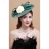 billige Coiffer-teselskap hatter fascinators for kvinner kentucky derby hodeplagg påfugl fjær bryllup hodeplagg brude hodeplagg