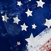 billiga Flaggmönster-Herr Amerikanska amerikanska flaggan Patriotisk Skjorta Knapp upp skjorta Kortärmad Mode Casual Semester Helgdag Standkläder Sommar Vår Nedvikt 3D-utskrift krage skjortor Vit