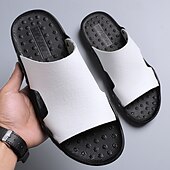 preiswerte Lässige Sandalen-lässige braune Slide-Sandalen für Herren mit Krokoprägung und strapazierfähiger Gummisohle – bequeme Outdoor-Schuhe für Sommer, Strand und Alltag