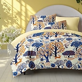 cheap 100% Cotton-100% Cotton Duvet Cover Set Tree Pattern Set Soft 3-Piece Luxury Bedding Set Home Decor Gift King Queen Duvet Cover