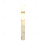 economico Luci da parete-applique da parete lunga striscia applique da parete retrò in stile giapponese per interni con paralume in vetro bianco latte applique da parete artistica in travertino giallo per camera da letto
