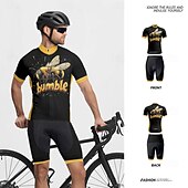 levne Pánské oděvní soupravy-Pánské Cyklodres a kraťasy Krátký rukáv Horská cyklistika Silniční cyklistika Černá Komiks Jezdit na kole Spandex Sportovní Komiks dopis a číslo Oblečení