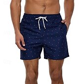 cheap Men&#039;s Boxer Swim Trunks-Men&#039;s Swim Trunks Swim Shorts 4-Way Stretch Fabric Board Shorts Bottoms Drawstring with Pockets Swimming Surfing Beach Water Sports Printed Summer Spring