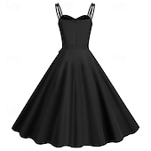 economico Vestiti-Retrò Vintage Anni 1950 Vestito Abito Swing Per donna Carnevale Mascherata Abbigliamento quotidiano Addio al Nubilato Adulti Vestito Abiti per il ritorno