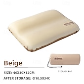 baratos Equipamento para dormir-1pc almofada de esponja 3d ao ar livre com travesseiro inflável automático confortável travesseiro de viagem fácil inflar desinflar para acampamento caminhadas descanso pescoço apoio compacto e leve