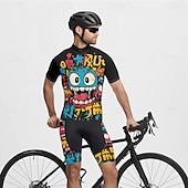 Недорогие Комплекты мужской одежды-Муж. Велокофты и велошорты Мультипликация С короткими рукавами Велоспорт Наборы одежды с 3 задними карманами Горные велосипеды Шоссейные велосипеды