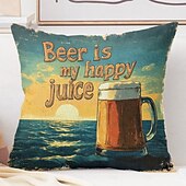 billige &quot;Quotes&amp;Saying Style&quot;-Øl Entusiast Dekorative Kasteputer Deksel 1PC Myk Kvadratisk Sofa Pute Sak Puteputer Soverom Stue Sofa Stol