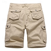 abordables Extérieur-Homme Short Cargo Short Bermuda Short de travail Shorts décontractés Multi poche Jambe droite Plein Evacuation de l'humidité Vestimentaire Longueur genou Extérieur Camping et randonnée Sortie Mode