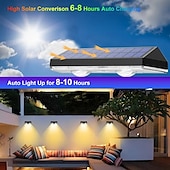 preiswerte Außenwandleuchten-LED Außenwandleuchte Solarlampen Solar-Außenwandleuchte - IP65 wasserdicht, Gartenzaun, Balkon, Veranda, Landschaftsbeleuchtung 1/2/4 Stück