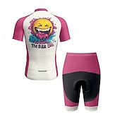 voordelige Herenkleding sets-Voor heren Wielrenshirt met shorts Korte mouw Bergracen Wegwielrennen Fuchsia Rode roos Grafisch Fietsen Spandex Sport Grafisch Letter en nummer Kleding