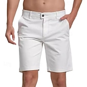 baratos shorts de trabalho-Homens Calção Shorts Chino Bermudas Shorts de trabalho Perna reta Tecido Pavio Humido Vestível Comprimento do joelho Ao ar livre O negócio Diário Moda Roupa de rua Preto Branco Micro-Elástica