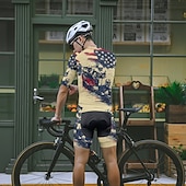 abordables Maillots pour hommes-Homme Maillot Velo Cyclisme Manche Courte Cyclisme Tee-shirt Maillot avec 3 poches arrière VTT Vélo tout terrain Respirable Séchage rapide Conception anatomique Mèche Rouge Kaki Drapeau National Des
