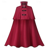 abordables Capuches &amp; Manteaux-Rétro Vintage Médiéval Renaissance Cap Cape à Capuche Châles Ranger Elfe Tir à l&#039;arc Couleur Unie Homme Femmes Celtique Viking Fantaisie Halloween LARP Adulte Châle Toutes saisons