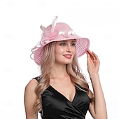 Недорогие Фасцинаторы и шляпы-женская церковная крещение свадьба шляпа-колокольчик чаепитие дерби платье шляпы-котелки
