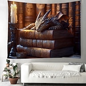 billiga djurgobelänger-Magisk klass Drakhängande Tapestry Väggkonst Stort Tapestry Mural Dekor Fotografik Bakgrund Filt Gardin Hem Sovrum Vardagsrum Dekoration