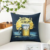 billige &quot;Quotes&amp;Saying Style&quot;-Øl Entusiast Dekorative Kasteputer Deksel 1PC Myk Kvadratisk Sofa Pute Sak Puteputer Soverom Stue Sofa Stol
