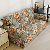 cheap Sofa Cover-Bohemian Print Dustproof All-powerful Slipcovers Stretch Sofa Cover Super Soft Fabric Couch Cover with One Free Boster Case(Chair/Love Seat/3 Seats/4 Seats)