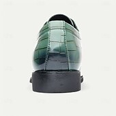 economico Formale-scarpe stringate in similpelle con motivo coccodrillo bordeaux da uomo, eleganti calzature formali per lavoro, matrimoni e occasioni speciali