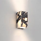 voordelige Wandverlichting voor binnen-wabi-sabi waterdichte natuurlijke bulgari paarse marmeren wandlamp voor slaapkamer hal entree