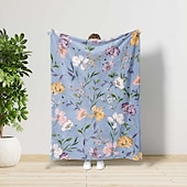 お買い得  ブランケット＆毛布-ブランケット＆毛布, 花/花 ポリエステル / フランネルフリース ウォーマー ソフト 快適 毛布
