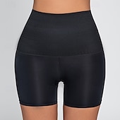 billiga Atletiska shorts-Dam Pojkshorts och kalsong Sömlös Formande trosa 1 st. Underkläder Enkel Klassisk Ren färg Hög midja Plusstorlekar Små Könsneutral Svart Brun S M L