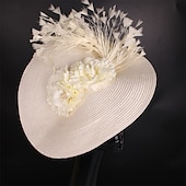 economico Fascinator-berretto Poliestere Cappello Fedora Corsa di cavalli Elegante Vintage Con Fantasia floreale Copricapo Copricapo