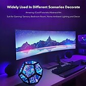 billige Dekorative lys-livlig uendelig dodekaeder neonskilt - usb-drevet flerfarget belysning holdbar plast bordplate omgivelseslys - perfekt for festinnredning feiring bursdag jul bryllup unik gave LED