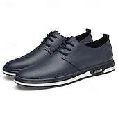 economico Casuale-scarpe da ginnastica casual stringate in similpelle bianca da uomo, comode scarpe antiscivolo con suola in gomma, ideali per l&#039;uso quotidiano e per il tempo libero