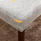 cheap Dining Chair Cover-Arrival Super Fit Stretch Removable Washable Short Dining Chair Protector Cover Seat Slipcover for Hotel Dining Room Ceremony Banquet Wedding Party