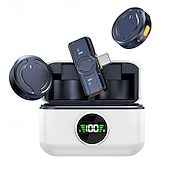 cheap Microphones-New Q81 wireless lapel clip microphone one to two with charging case Douyin live broadcast intelligent noise reduction wireless mini
