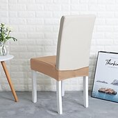 levne potah na židli-voděodolné potahy na jídelní židle pu kožené potahy na židle bez zadních potahů snímatelný omyvatelný chránič židle