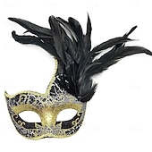 olcso Maszk-Farsangi maszk Maszk Halloween-kellékek Felnőttek Női Fél arc Teljesítmény Parti Álarcos mulatság Farsang Mardi Gras Könnyű farsangi jelmez