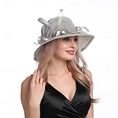 Недорогие Фасцинаторы и шляпы-женская церковная крещение свадьба шляпа-колокольчик чаепитие дерби платье шляпы-котелки