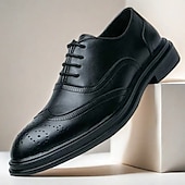 economico Formale-scarpe brogue in similpelle marrone da uomo - calzature formali eleganti e resistenti per lavoro, ufficio ed eventi speciali