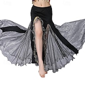 cheap Belly Dancewear-Belly Dance Skirt Sequin Split Dance Costume Set Hip-Hugging Skirt Stage Performance Competition Skirt