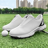 preiswerte Herren Golfschuhe-weiße Golfschuhe für Herren mit Reißverschluss, atmungsaktivem Obermaterial und gepolsterter Sohle für Komfort und Leistung auf dem Platz