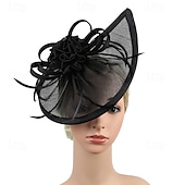 abordables Tocados-Vestimenta de Cabeza Lino Artificial Boda Fiesta de Té Carrera de caballos Elegante Vintage Estilo lindo Con Flor Celada Sombreros