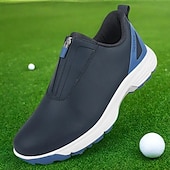 preiswerte Herren Golfschuhe-weiße Golfschuhe für Herren mit Reißverschluss, atmungsaktivem Obermaterial und gepolsterter Sohle für Komfort und Leistung auf dem Platz
