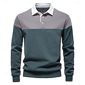 economico Felpe e Sweatshirt Elite da Uomo-Per uomo Felpa Polo Giallo Verde militare Rosso Blu Verde Bavero Blocco di colori Casuale Quotidiano Sportivo Casual Primavera &amp; Autunno Abbigliamento Felpe con cappuccio Felpe Manica Lunga