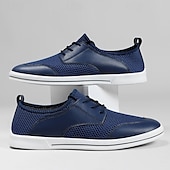 cheap Men&#039;s Sneakers-Men&#039;s Lightweight Breathable Mesh Lace-Up Sneakers – Casual Walking Shoes with Airy Design for Summer, Travel &amp; Everyday Comfort