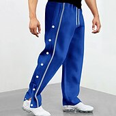 abordables Pantalones de deporte-Hombre Pantalones deportivos Pantalones de Deporte Pantalones Bolsillo Correa Cintura elástica Plano Comodidad Deporte Diario Moda Casual Azul Real Caqui Microelástico
