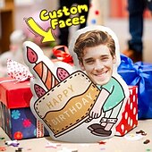 baratos Presentes Personalizados-Presente de Aniversário Personalizado Macio Aconchegante Impressão Duplex Lavável à Mão Design Contemporâneo Fechamento com Zíper Preenchido com Algodão Travesseiro Decorativo para Todas as Estações