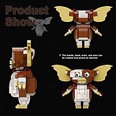cheap Building Toys-Little Monster Action Building Block Set Evil Little Elf Building Kit DIY Christmas Pet Building Block Toys Horror Figure Gifts for Halloween for Kids and Adults