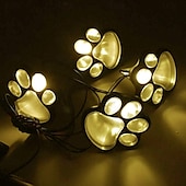 abordables Luces de camino y linternas-Lámpara solar para exteriores con forma de pata de perro: lámpara de jardín con forma de animal resistente al agua para caminos, pasarelas, patios, césped y decoración de parques