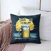 billige &quot;Quotes&amp;Saying Style&quot;-Øl Entusiast Dekorative Kasteputer Deksel 1PC Myk Kvadratisk Sofa Pute Sak Puteputer Soverom Stue Sofa Stol