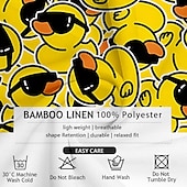 cheap Animal Print-Men&#039;s Animal Funny Duck Shirt Button Up Shirt Short Sleeve Fashion Casual Vacation Streetwear Beach Wear Summer Fall Turndown 3D Print Collared Shirts Front One Pocket Yellow