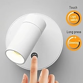 abordables veilleuses à capteur-Spot LED tricolore à intensité variable, rotatif à 360 °, commande tactile, support mural magnétique, parfait pour la chambre, le salon, les escaliers et les armoires