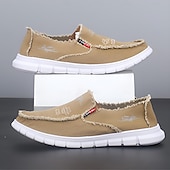 economico Slip-ons e mocassini da uomo-Per uomo Mocassini &amp; Slip-On Mocassini comodi Tela Confortevole Antiscivolo Mocassino Rosso Marrone Verde